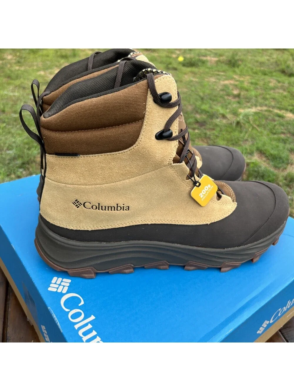 New Columbia Mens Expeditionist Shield Waterproof Boots Brown Size 13 $140 MSRP